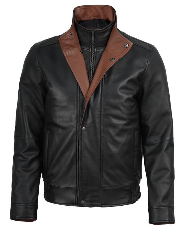 Image of Blingsoul Leather Jacket Men, Black and Brown Leather Jackets For Men
