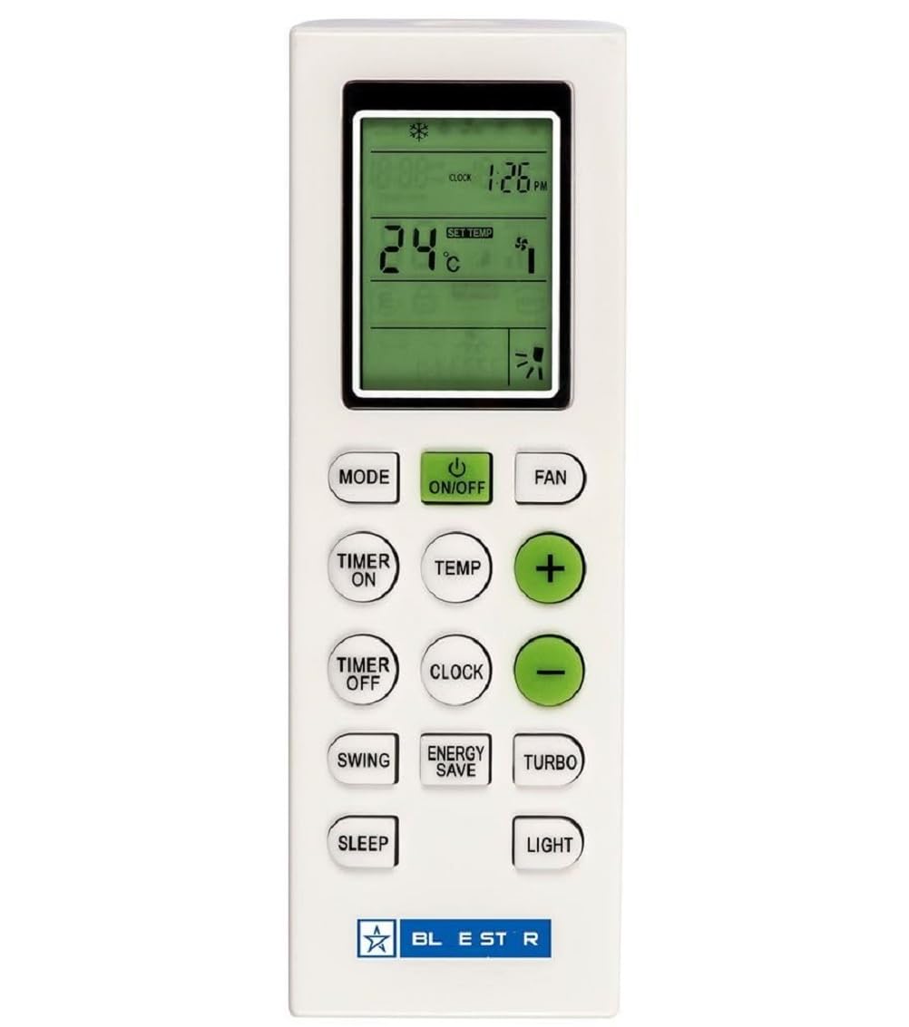 5 Year Warranty Ac Remote Compatible for Universal Bluestar Split/Window AC Remote Control no 226 1.5 Ton 1 Ton 2 Ton 3Star/5Star Temp Clock Button-picture-27