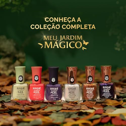 Top Coat Fixador Risqué Diamond Gel Meu Jardim Mágico Dança das Fadas 9,5ml