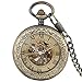 JYCCH Orologio da Taschino da Uomo, Orologio da Taschino, Orologio da Taschino Automatico Meccanico Automatico da Uomo in Rame con Numeri Romani (Colore : Bronzo) (Bronzo)