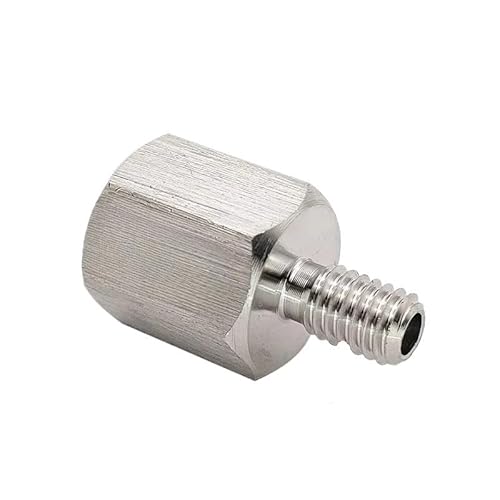 zorfar 304 Stainless Steel Hex Reducer Bushing, M5 Male to Multi-Size Female Adapter for Pressure Gauge, High Pressure 1PCS(1l8 BSPP Female)