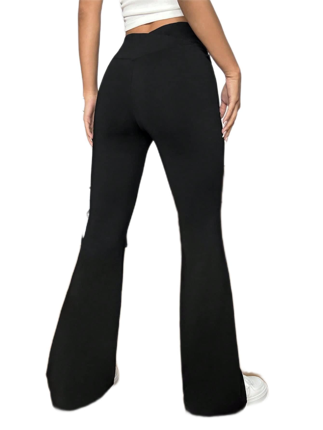 CLAIGH Pants for Women Solid Flare Leg Pants