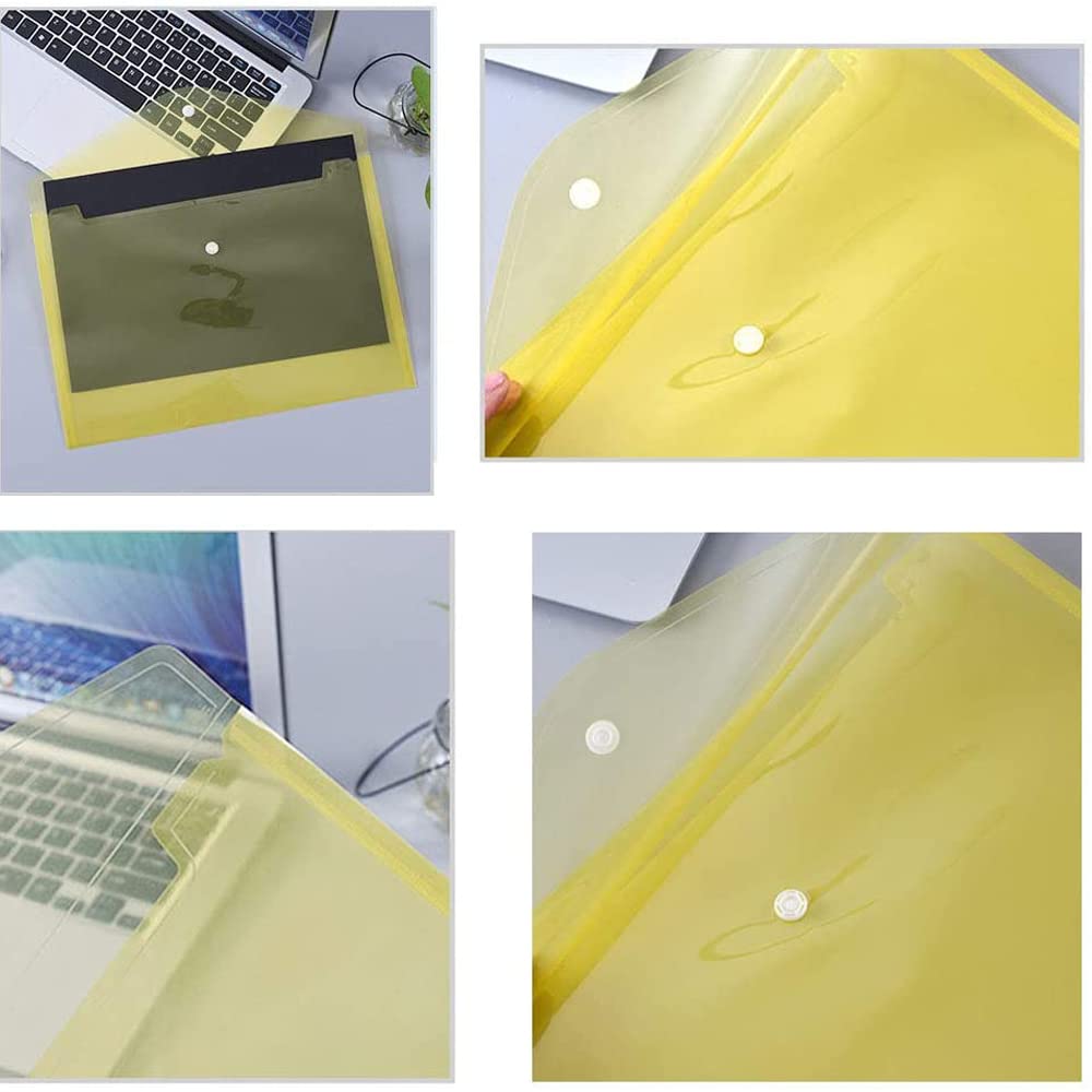 AOPULE Lot De 21 Pochettes En Plastique A5 Avec Fermeture à Pression