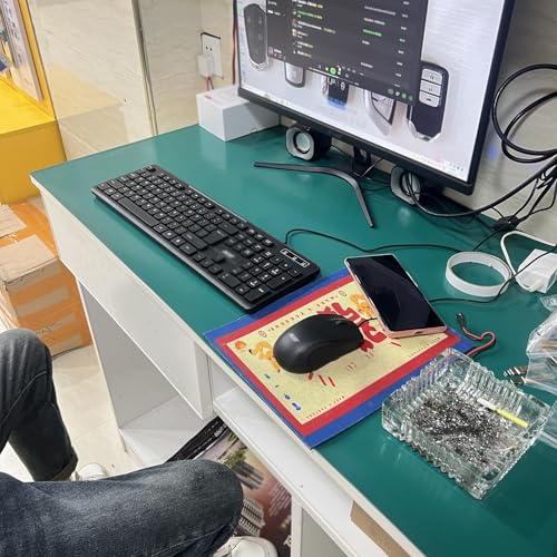 Anti Static Mat for Pc Building, Computer Electronics Repair Workbench Pad for Laboratory/Tablet/Tool Shed, 3 4 8 Mm Long No Odor Non-Slip ESD-Dissipative Protecting Cover(2mm,0.7x1.2m/2.3x4ft)