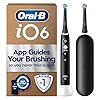 Oral-B iO6 Series Electric Toothbrush, plus 1 Oral B Electric Toothbrush Head and Travel Case, Gift Ideas for Him and Her, Black Lava