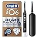 Oral-B iO6 Series Electric Toothbrush, plus 1 Oral B Electric Toothbrush Head and Travel Case, Gift Ideas for Him and Her, Black Lava