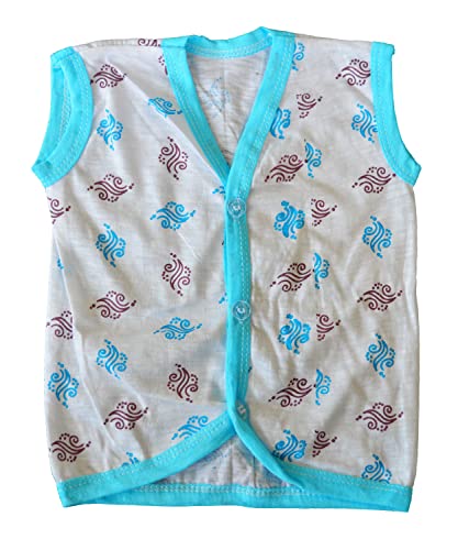 Image of New Born Baby Itch Free Feel Free Printed White 100% Cotton Jabla Combo (Set of 10)(0to6 Months)