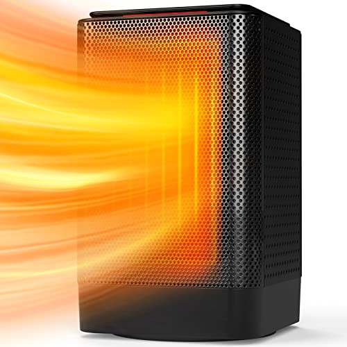 1500W Oscillating Space Heater with Thermostat, Portable Electric Ceramic Heater with 12h Timer,TABYIK 3 Adjustable Heater and Fan,Safety Protection for Indoor Use