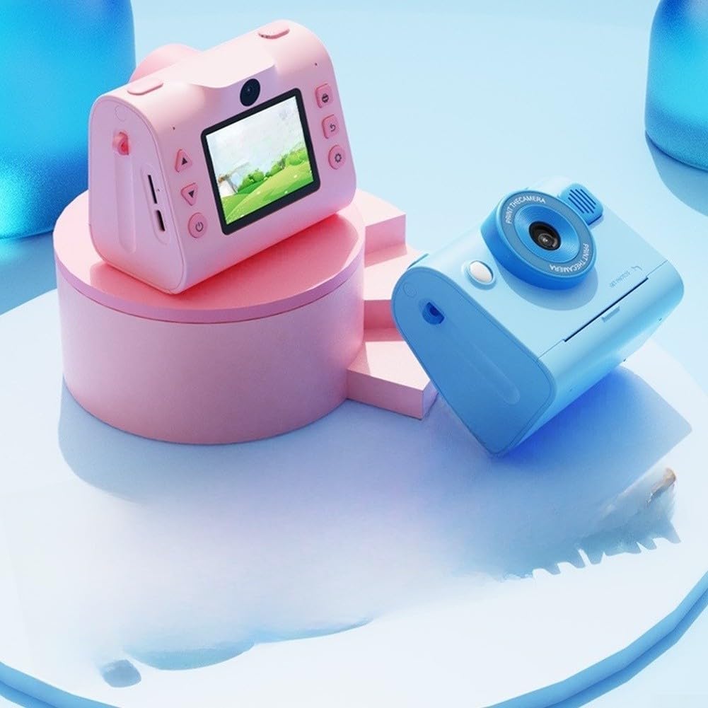 Fotocamera istantanea Dual Lens ABS Blu Fotocamera istantanea Dual Lens(Blue Print Camera) | Sistema a doppia lente, anteriore e posteriore, materiale ABS, colori blu e rosa, design compatto