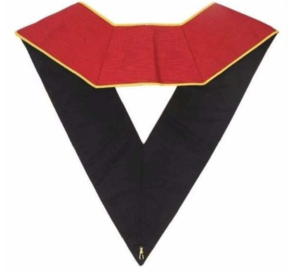 Regalia Massonica AASR Collare 18° Grado - Knight Rose Croix - Capitolo Capo, nastro moire