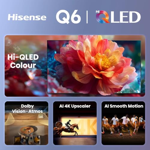 Image of Hisense 139 cm (55 Inch) 4K Ultra HD Smart QLED TV | Quantum Dot Display | Dolby Vision & Dolby Atmos | Game Mode Plus | VIDAA Smart OS | Voice Remote | 55Q6S