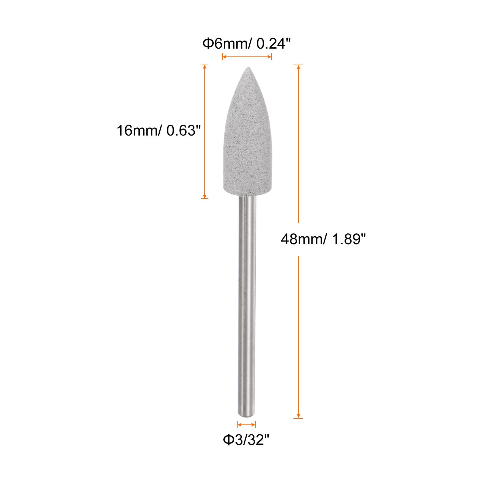 Harfington 5pcs Rubber Polishing Bit Silicone Buffing Wheels 2000 Grit 6mm Dia Mounted Grinding Head For Electric Grinder Rotary Tool Tapered Shape In The Abrasive Wheels Department At