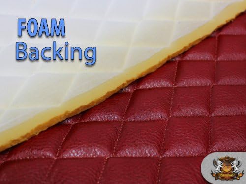 Miniatura 3 de Tela de espuma acolchada de vinilo Ford Maroon con tapicería de espuma de 38"