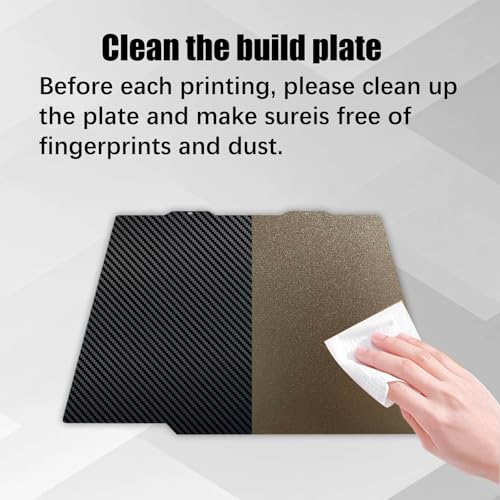 Image of PEI PEO Build Plate for Bambu Lab A1 Mini 3D Printer, Smooth Diamond PEO+ Textured PEI Build Plate PEI Sheet, Double Side Spring Steel Flexible Platform, 3D Printer 184x184mm Heated Bed