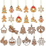 Material und Größe: Diese Christbaum-Ornamente bestehen aus PVC und Stoff, sind leicht und leicht aufzuhängen. sie ca. 3 x 4 cm/ 1,2 x 1,6 Zoll sind, hat jeder hängenden Anhänger einen 13 cm/ 5 Zoll Schlaufe zum einfachen Aufhängen hängen und Display, die richtige Größe für Sie den Weihnachtsbaum schmücken, machen Sie Ihr Zuhause Dekorationen attraktiver