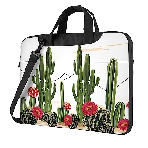 Sac ordinateur portable imperméable au motif cactus idéal pour aller au bureau ou à l'université