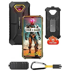 Ulefone Armor X13 Móvil, 6.52” HD+, 12+64GB/SD-256GB, Android 13 Teléfono Móvil Resistente 50MP+24MP Cámara Octa-Core 6320mAh, IP68/IP69K 5GHz Wi-Fi/NFC/OTG/GPS Dual SIM Naranja