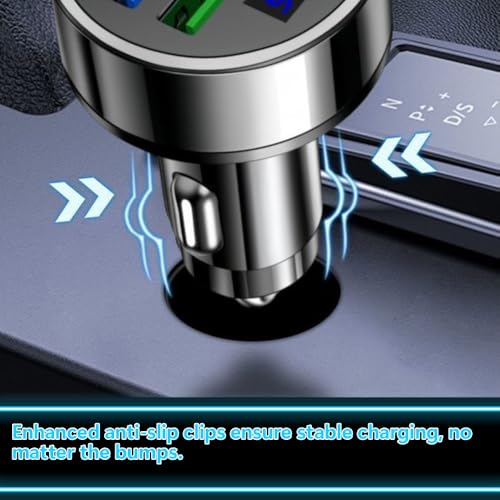 Car USB 6 in 1 Super fast 30 minute Car Charger, USB C Cars Charger 12V/24V USBs Socket 300W Quick Charge Fast Cars Chargers Adapter for IPhone, Ipad, Samsung, iOS, Android Smartphones - Image 6