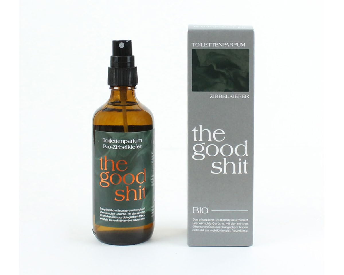 Toilettenparfum (100ml) aus ätherischen Bio-Ölen als Lufterfrischer fürs WC: thegoodshit Zirbelkiefer — WC Spray