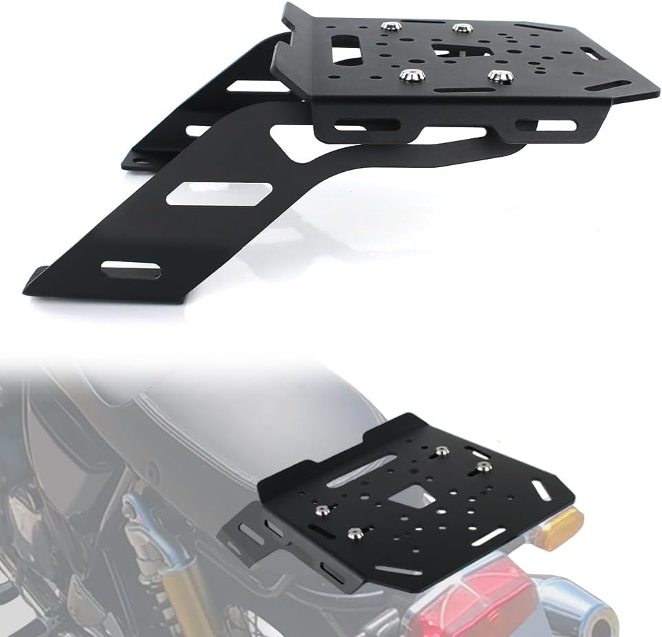 Motorcycle Rear Luggage Rack Compatible with Royal Enfield Continental GT 650 / Interceptor 650 2018-2026, Rear Storage Rack Cargo Carrier