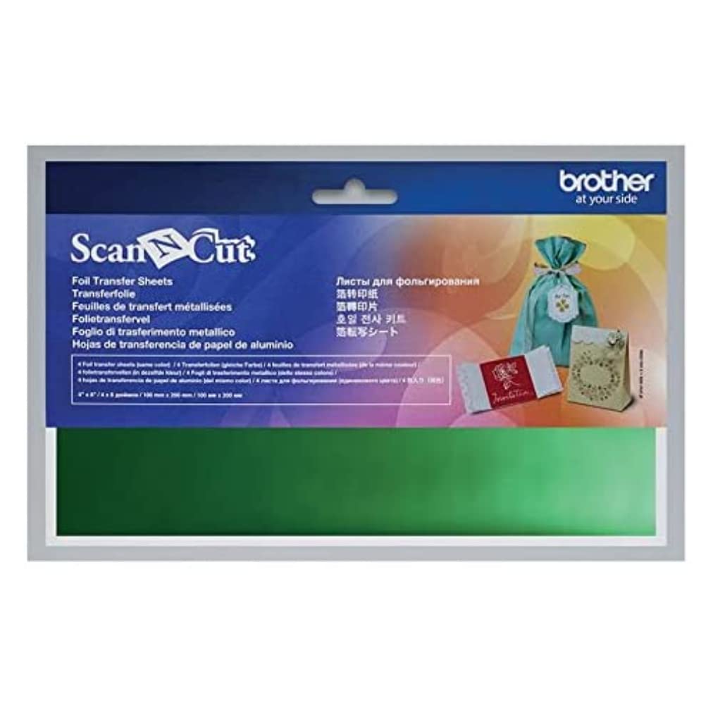 Brother Scan N Cut Metallic Sheet 4 Pieces 10 x 20 cm Green