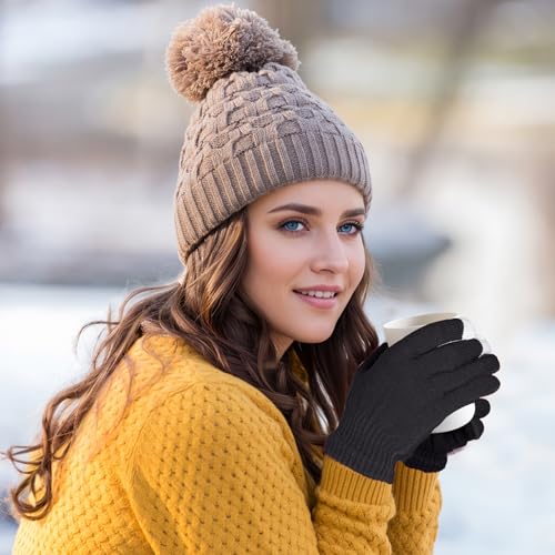 Image of Pistha 24 Pairs Winter Gloves Touch Magic Screen Gloves Stretchy Knit Cotton Gloves Bulk For Men Women Homeless Cold Weather