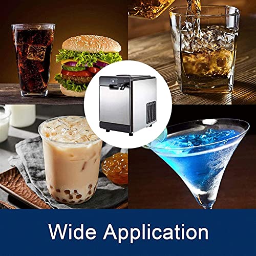 Ice Cube Maker Edelstahl Ice Maker Machine Arbeitsplatte, tragbare automatische Eismaschine für Zuhause/Bar/Party Silber… – Bild 4