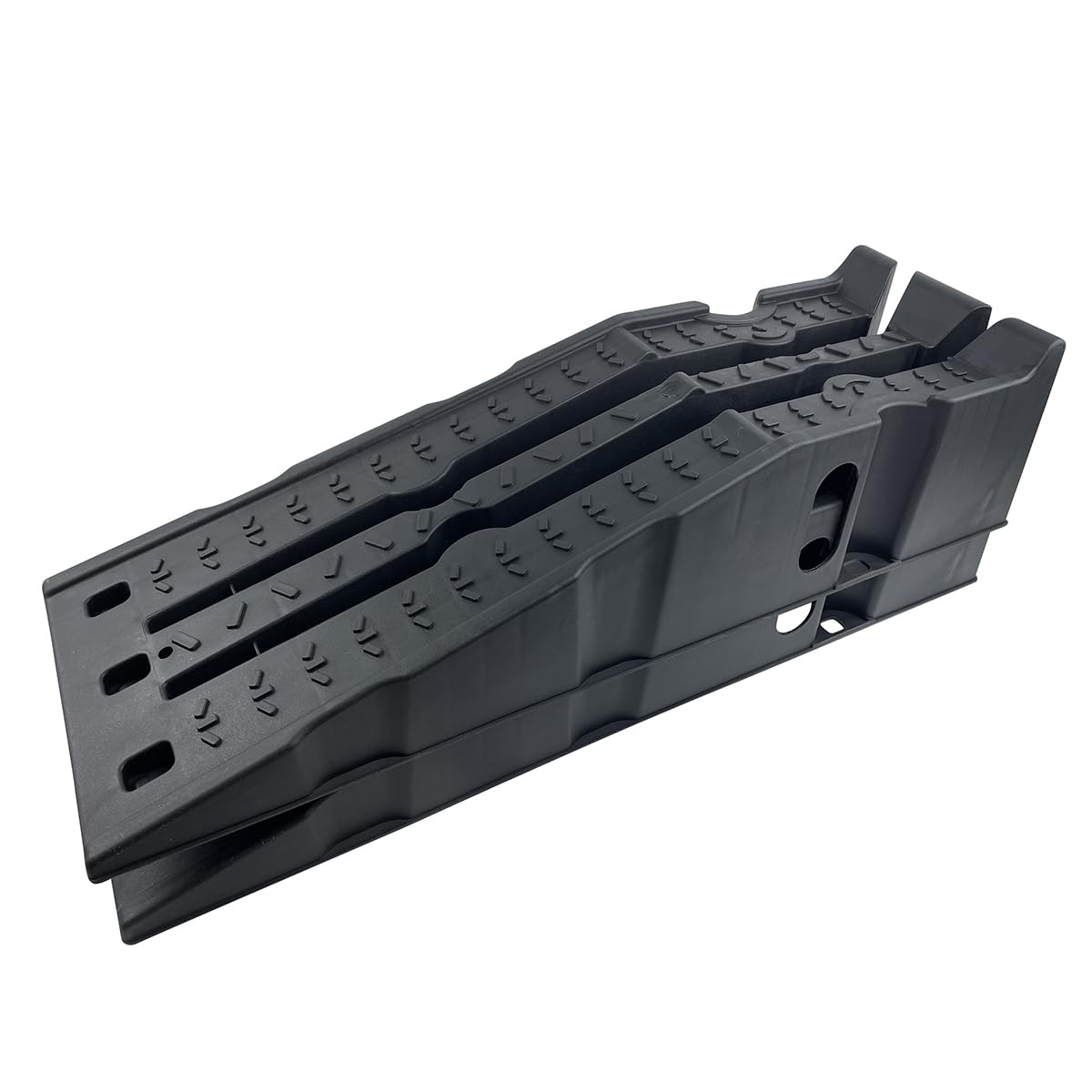 KATSU Tools Rampas de plástico para coche, 2 piezas, apilables, capacidad de 7.5 toneladas, rampas de garaje resistentes, 35.6 x 12 x 8.5 pulgadas, para levantar vehículos automotrices, servicio y