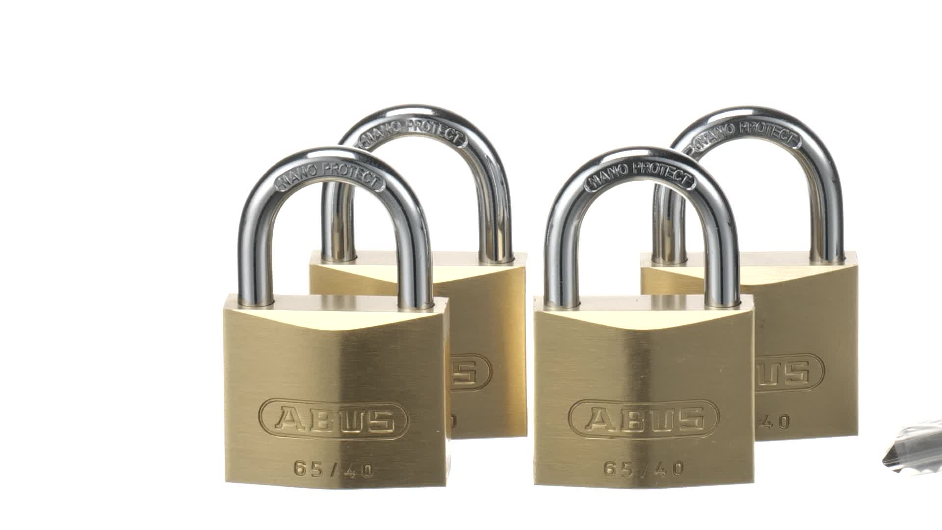 ABUS 65/40 Brass Padlock Quad Pack - Amazon.com
