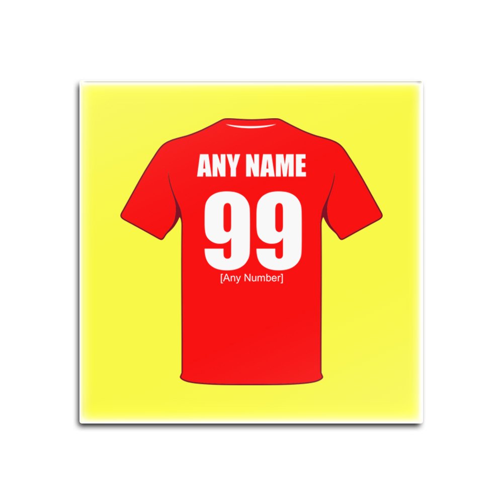 UNIGIFT Personalised Gift - Bristol City Square Glass Coaster (Football Club Design Theme, Colour Options) - Any Name/Message on Your Unique Mat Pad - The Robins