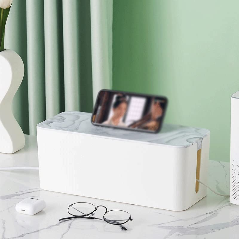 Boîte de rangement en plastique pour câbles électriques et multiprises de bureau - 3