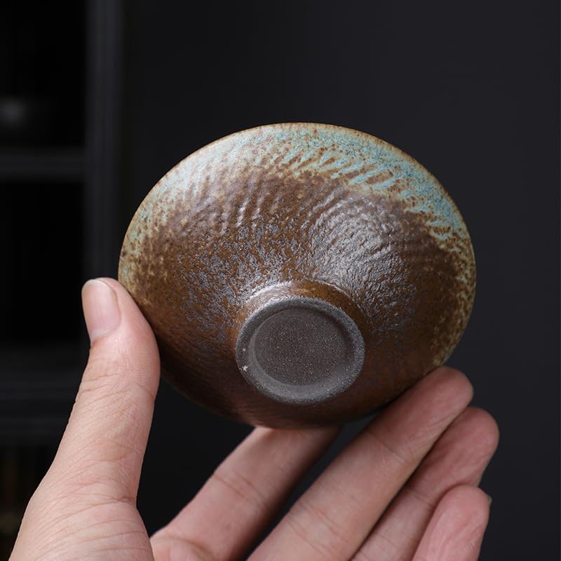 GSOUL Kungfu Tea cup Stoneware Cup Ceramic Host Retro Japanese Handmade Tea Bowl Home Kung Fu Small Small Tea Cups