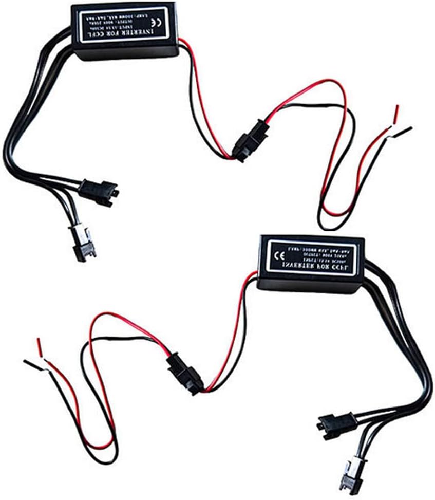 2Pcs Spare Inverter Ballast Compatible with CCFL Angel Eyes Halo Rings Kit 4-outputs Female