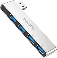 Vista 18 de Concentrador USB (1 derecho y 1 izquierdo), concentrador USB Fidioto de 4 puertos (1 puerto 3.0, 3 puertos 2.0) divisor USB expansor USB