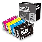 NoahArk 5 Packs T069 Remanufactured Ink Cartridge Replacement for Epson 69 High Yield for Stylus...
