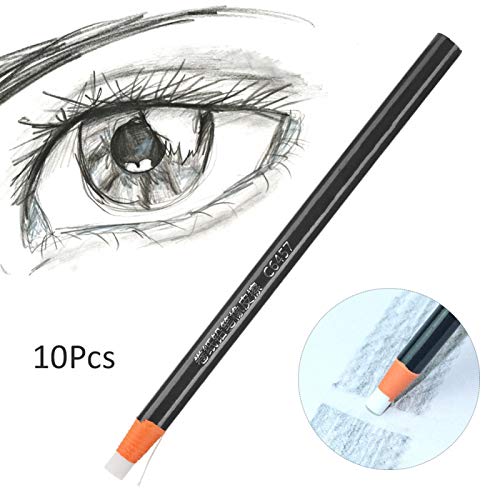 10st Hand Tear Sketch Eraser Pen-Style Shape Pencil Eraser Pen, Houtskool Uitwisbaar Potlood Professionele Schets Carbon… - Afbeelding 4