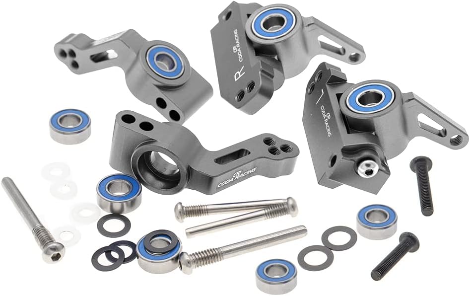 RC Alloy Caster Block&Steering Blocks&Rear Stub Axle Carriers for Traxxas 1/10 2WD Slash, Stampede, Rustler, Nitro Slash-Replaces Part 3736 3632 3752