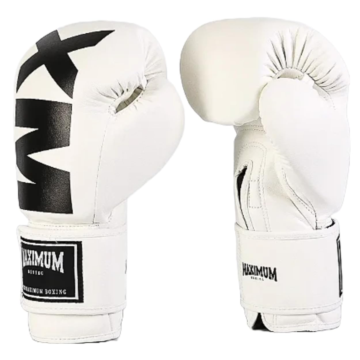 Kit Luva De Boxe Muay Thai Maximum MXM Branca + Bandagem 3m +