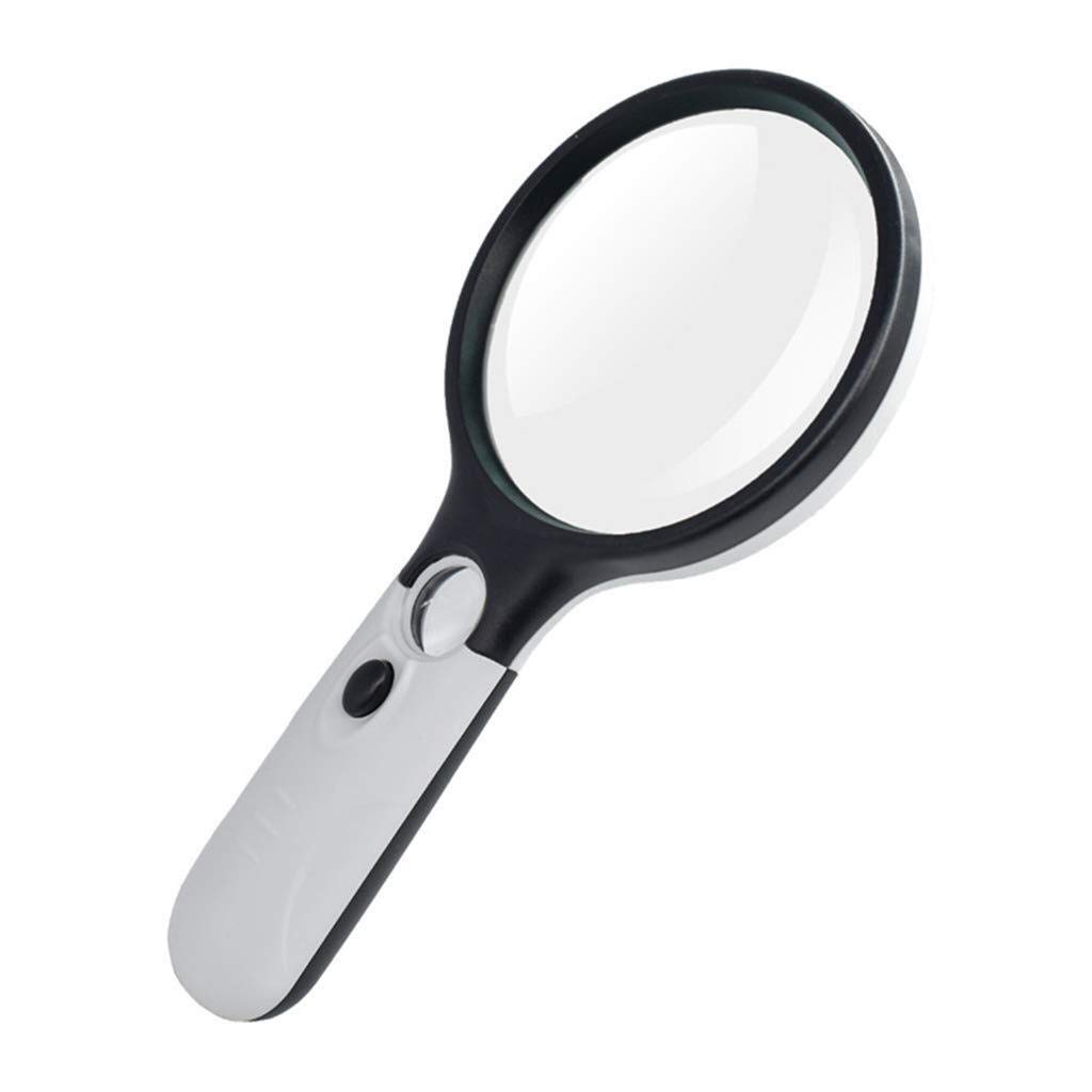 Loupe avec 3 lumières LED éclairée pour livres, journaux et travaux d'artisanat