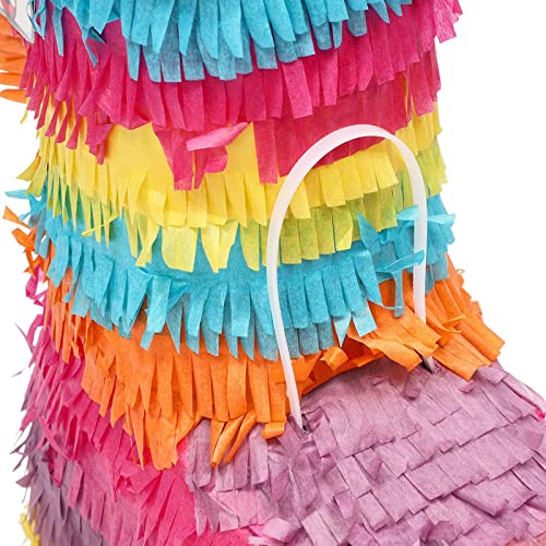 Rainbow Bull Pinata For Cinco De Mayo Party Decorations, Mexican Fiesta Supplies (Small, 14.5 X 12 X 4.8 In) #TOP5