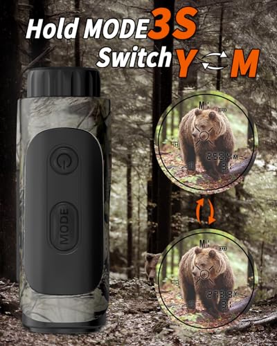 Image of WOSPORTS Hunting Rangefinder, Range Finder for Hunter with Bow Hunting Mode /Distance /Angle /Speed /Scan Multi Functional, 6X Magnification, 1200-Yard