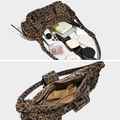 Image of Shoulder Purse for Women, Leather Women's Handbag Y2k Aesthetic Coquette Shoulder Bag Hobo Punk Trendy Ladies Purse