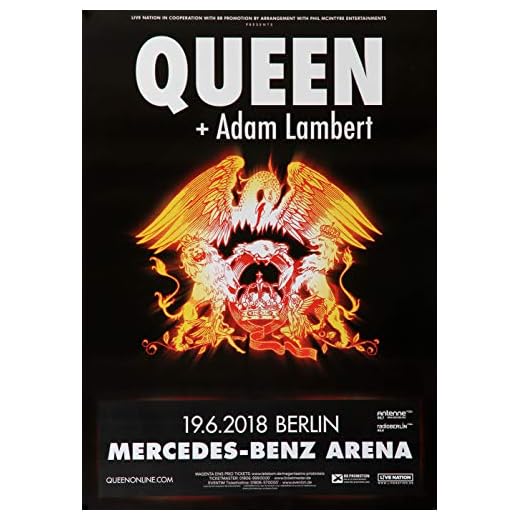Queen - Adam Lambert, Berlin 2018 » Konzertplakat/Premium Poster | Live Konzert Veranstaltung | DIN A1 «