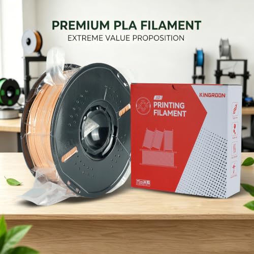 Image of Kingroon PLA 3D Printer Filament, Dimensional Accuracy + /- 0.02 mm, 1 kg Spool(2.2lbs), 1.75 mm, Light apricot