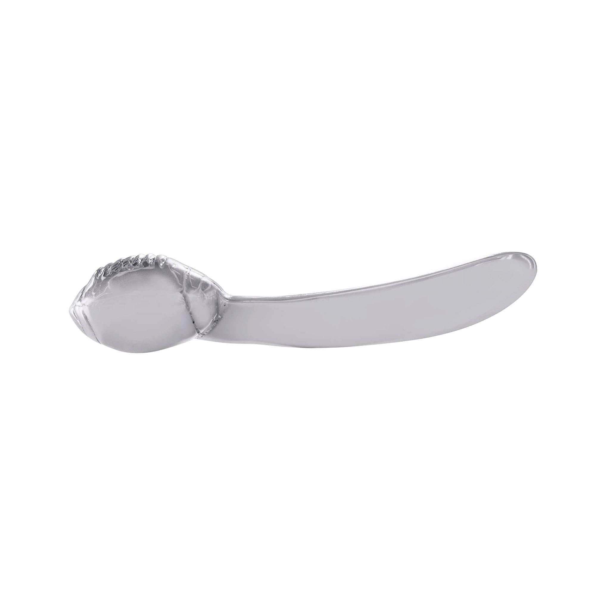 FOOTBALL SPREADER | SILVER | BRILLANTE | TABLEWARE | SPREADERS & CHEESE KNIVES | RECYCLED SANDCAST ALUMINUM | HANDMADE IN MEXICO