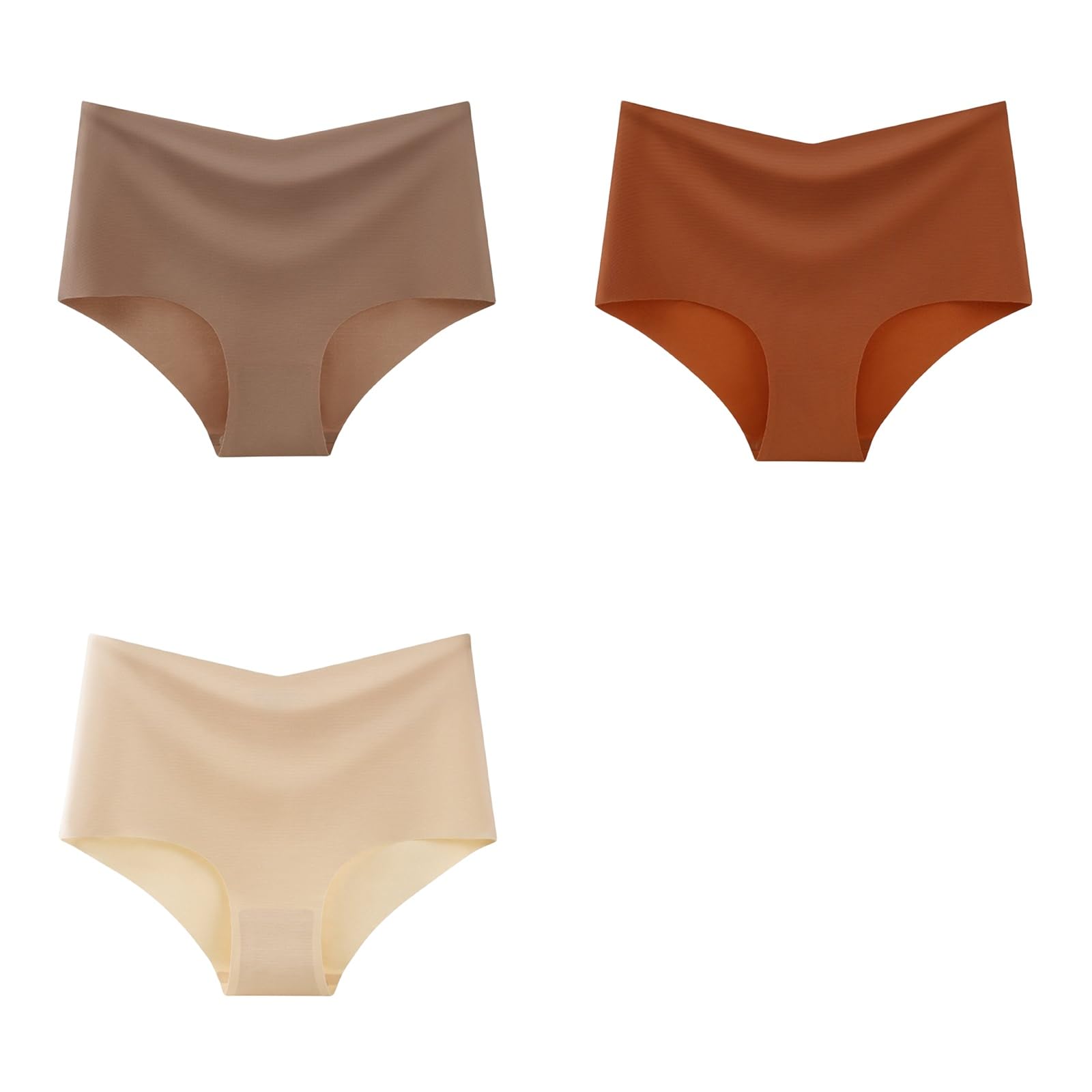 Mutande Donna Biancheria Intima Grande A Vita Alta con Copertura Mezza Anca E Slip da Donna in Seta di Ghiaccio Ad Alta Fessura 3 Confezioni-G-2Xl 63-72,5 kg