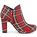 Allegra K Women's Round Toe Chunky Heeled Red Ankle Heel Boots 9 M US
