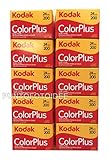 Kodak Colorplus Kodak Color Plus 200/24 Micro-Filmrollen für Fotografie, 35 mm, 10 Stück. -