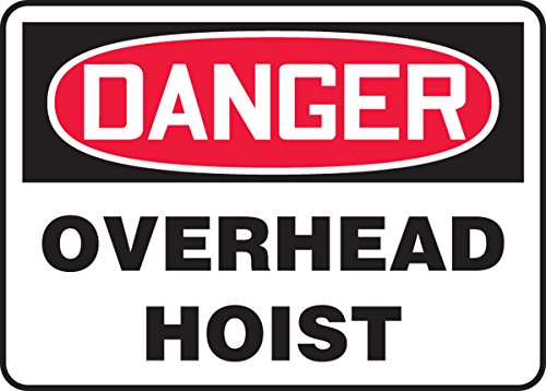 Signalisation danger palan aérien lisible et durable Accuform MCRT002XT