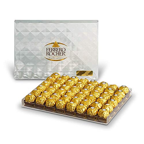 Ferrero Rocher Fine Hazelnut Chocolates, 48 Count Chocolate Gift Box, 21.2 Oz (48 Count)